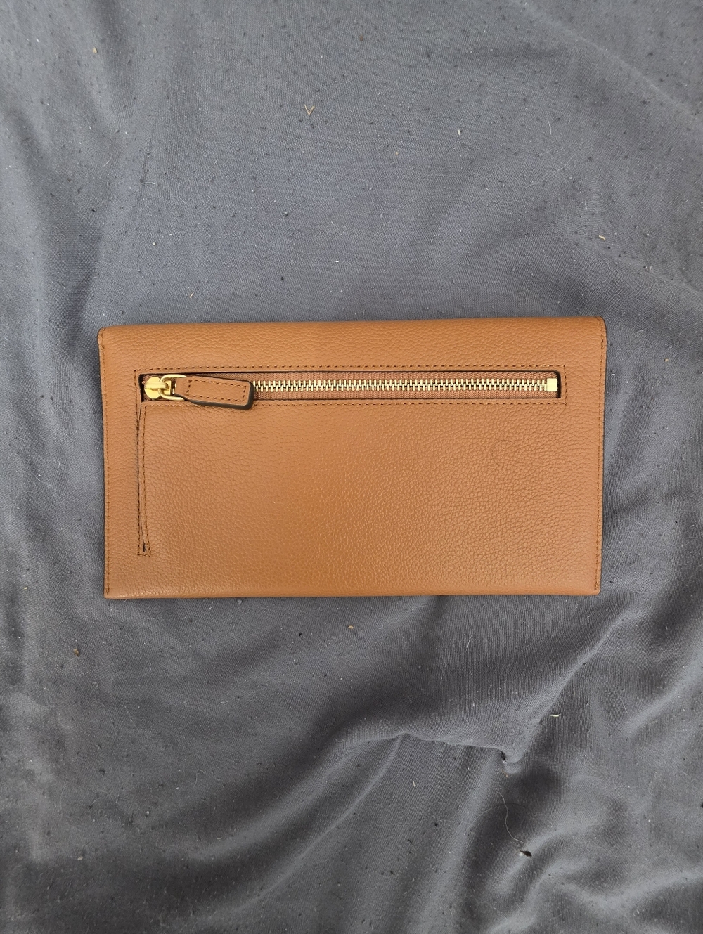 AUTHENTIC NWT - MCM Cognac Envelope Wallet with Gold Logo - Picture 6 of 10